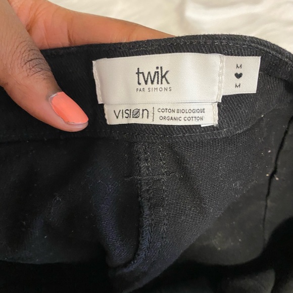 Twik Midi Denim Black Skirt - Picture 6 of 6